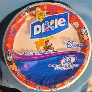 Disney Disposable Plates - Red and Blue